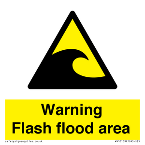 Warning Flash flood area